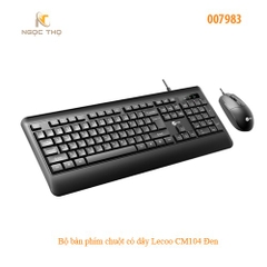 Bộ bàn phím chuột có dây Lecoo CM104 Đen – Đơn giản, bền bỉ, giá siêu tốt, full VAT