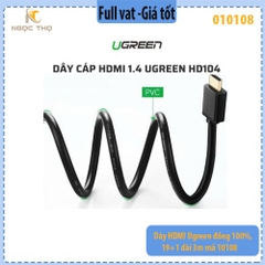 Dây HDMI Ugreen 10108 – 3M – lõi đồng 100% 19+1 – chuẩn HDMI 2.0 – hỗ trợ 4K@60Hz – chính hãng – full VAT
