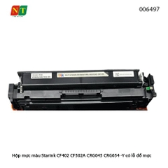 Hộp Mực Màu Starink CF402A / CF502A / CRG045 / CRG054 – Yellow (Vàng) – Chip 202A – Có Lỗ Đổ Mực – Chính hiệu
