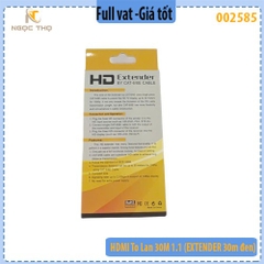Bộ chuyển đổi HDMI to LAN 30m – Kéo dài HDMI qua cáp mạng Cat5e/Cat6 – Hỗ trợ Full HD 1080p - full vat
