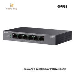 Chia mạng POE TP-Link LS106LP – 4 cổng 10/100Mbps + 2 Uplink – Switch PoE TP-Link LS106LP - chính hãng - full vat