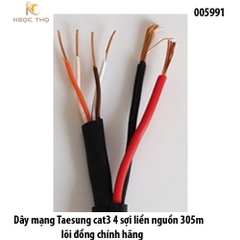 Dây mạng Taesung cat3 4 sợi liền nguồn - lõi đồng chính hãng - không nguyên cuộn - tính giá theo m