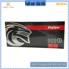 Bộ nhớ trông Ram PC Kingspec DDR3 8GB / Bus 1600 - Hàng chính hãng - full vat