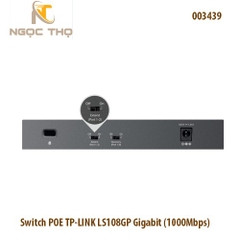 Switch chia mạng PoE TP-Link LS108GP – 8 cổng Gigabit (1000Mbps) | PoE+ 802.3af/at | PoE Auto-Recovery | Extend 250m