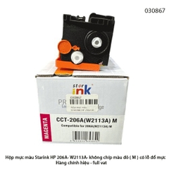 Hộp mực Starink HP 206A – W2113A (Magenta , màu đỏ , Không Chip) – Có lỗ đổ mực – Chính hiệu – Full VAT