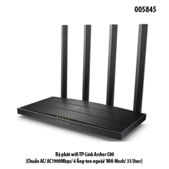 Bộ Phát Wi-Fi TP-Link Archer C80 – Router Chuẩn AC1900Mbps – 4 Ăng-ten Ngoài – Hỗ Trợ Mesh – 35 User – Chính Hãng
