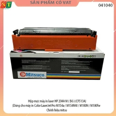 Hộp mực máy in laser Mitsu HP 204A M ( Đỏ ) ( CF513A ) (Dùng cho máy in Color LaserJet Pro M154a/M154NW/M180N/M180fw)