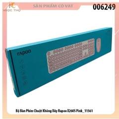 BỘ BÀN PHÍM CHUỘT KHÔNG DÂY RAPOO X260S - PINK - hàng chính hãng - full vat