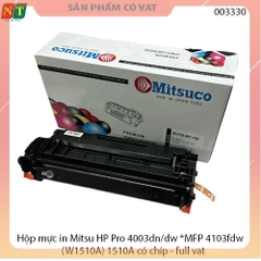 Hộp mực in Mitsu HP Pro 4003dn/dw *MFP 4103fdw (W1510A) 510A có chíp - full vat