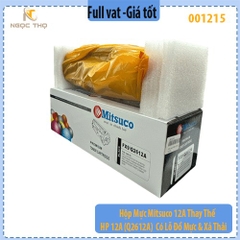 Hộp Mực Mitsuco 12A – Model 12A / 303 / FX9 – Dùng Cho HP 1010 / 1012 Có Lỗ Đổ Mực & Xả Thải – Chính Hiệu – Full VAT