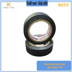 Băng dính điện Sumo đen 18mm x 10Y – Chống cháy lan cấp A – Hàng chính hiệu – Full VAT
