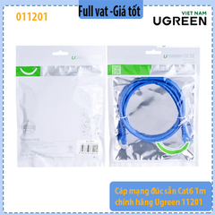 Cáp mạng LAN CAT6 UGREEN 11201 dài 1m – Dây mạng RJ45 đúc sẵn – Hỗ trợ 10/100/1000Mbps (Gigabit) – UTP 26AWG – Vỏ PVC – Màu xanh