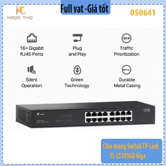 Switch TP- Link LS1016G – 16 Cổng Gigabit 10/100/1000Mbps - Dòng LiteWave – Desktop/Rackmount – Chính hãng – Full VAT
