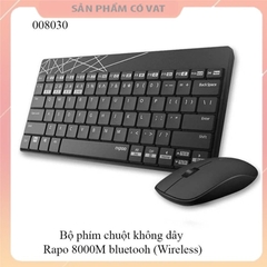 Bộ Bàn Phím Chuột Không Dây Bluetooth Rapoo 8000M Đen - 18726 - Hàng chính hãng