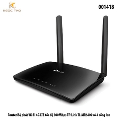 Bộ phát Router Wi-Fi 4G LTE TP-Link TL-MR6400 – Tốc độ 300Mbps – 4 cổng LAN – Chính hãng Full VAT – Bảo hành 24 tháng