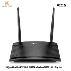 Bộ Phát WiFi 4G LTE TP-Link TL-MR100 – Router WiFi 300Mbps – Khe Cắm SIM 3G/4G – 2 Ăng-ten Ngoài – Hỗ Trợ 32 Thiết Bị