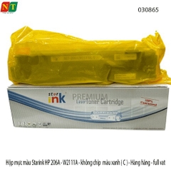 Hộp mực màu Starink HP 206A - W2111A - không chíp màu xanh ( C ) có lỗ đổ mực - Hàng chính hiệu - full vat
