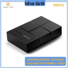 Switch Mercusys MS105G – Bộ Chia Mạng 5 Cổng Gigabit 10/100/1000Mbps – Vỏ Nhựa – Hàng Chính Hãng – Bảo Hành 24 Tháng