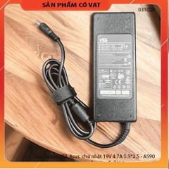 Sạc laptop  Asus chữ nhật 19V 4.7A 5.5*2.5 TTA - AS90 - kèm dây nguồn xịn