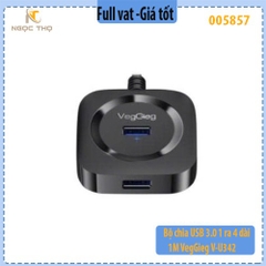 Bộ Chia USB 3.0 VegGieg V-U3401 – 1 Ra 4 – Dây 1m – Hỗ Trợ Cấp Nguồn Ngoài – Hàng Chính Hãng – Full VAT