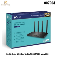Bộ phát Wi-Fi 6 AX1500 TP-Link Archer AX12 – 1WAN + 4LAN Gigabit – Chính hãng | Full VAT
