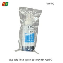 Mực in nhập khẩu 664 – Cyan (C) 70ml – Dùng cho máy in phun Epson L-Series – Hàng nhập khẩu – Full VAT