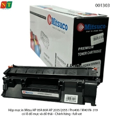 Hộp Mực In Mitsuco HP CE505A / CF280A / Canon CRG-319 (Mực 05A – 80A – Có lỗ đổ mực & đổ thải – Chính hiệu – Full VAT
