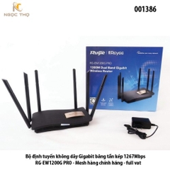 Bộ Định Tuyến Wifi Ruijie RG-EW1200G PRO – Gigabit Băng Tần Kép AC1267Mbps – Hỗ Trợ Mesh – Hàng Chính Hãng – Full VAT