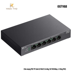 Chia mạng POE TP-Link LS106LP – 4 cổng 10/100Mbps + 2 Uplink – Switch PoE TP-Link LS106LP - chính hãng - full vat