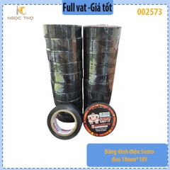 Băng dính điện Sumo đen 18mm x 10Y – Chống cháy lan cấp A – Hàng chính hiệu – Full VAT