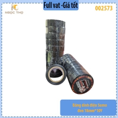 Băng dính điện Sumo đen 18mm x 10Y – Chống cháy lan cấp A – Hàng chính hiệu – Full VAT