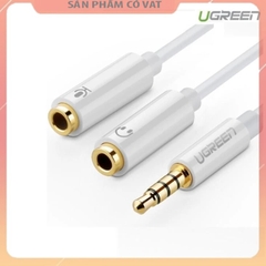 Cáp chuyển đổi tai nghe 3.5mm ra Mic & Loa riêng Ugreen 10789 mạ vàng