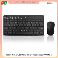 Bộ Bàn Phím Chuột Không Dây Bluetooth Rapoo 8000M Đen - 18726 - Hàng chính hãng