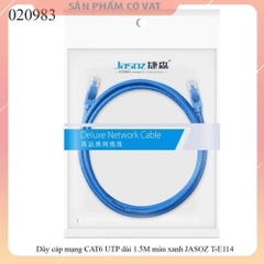 Dây cáp mạng CAT6 UTP dài 1.5M màu xanh JASOZ T-E114