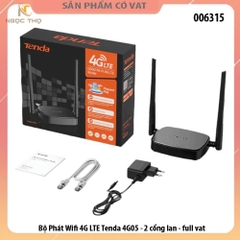 Bộ Phát Wifi 4G LTE Tenda 4G05 - 2 cổng lan - full vat