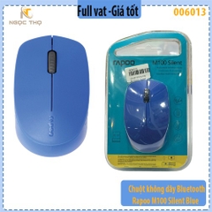 Chuột không dây Bluetooth Rapoo M100 Silent Blue – 2.4GHz + Bluetooth 4.0 – Silent Click – Hàng chính hãng – Full VAT