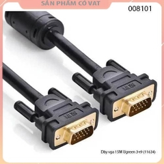 Dây tín hiệu VGA Màn Hình,Máy Chiếu 15M 3+9C Cao Cấp Ugreen 11634 Thuần Đồng(15pin 2 lớp Coax RGB)