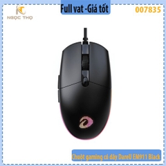 Chuột Gaming Có Dây DareU EM911 Black – 6000 DPI – LED RGB – 6 Nút – Hàng Chính Hãng – Full VAT