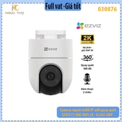 Camera WiFi Ngoài Trời EZVIZ CS-H8C 3MP – Quay Quét 360° | Có Màu Ban Đêm | Đàm Thoại 2 Chiều | Còi Báo Động - chính hãn