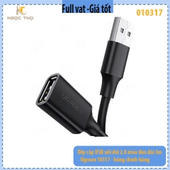 Cáp USB nối dài 2.0 Ugreen 10317 – dài 3m – tốc độ 480Mbps – chính hãng – full VAT