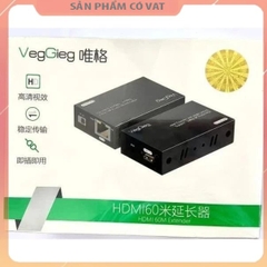 Bộ khuếch đại tín hiệu HDMI qua cáp mạng LAN Cat5e, Cat6 VegGieg V-HD60 (60m)