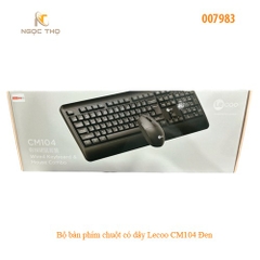 Bộ bàn phím chuột có dây Lecoo CM104 Đen – Đơn giản, bền bỉ, giá siêu tốt, full VAT