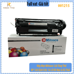 Hộp Mực Mitsuco 12A – Model 12A / 303 / FX9 – Dùng Cho HP 1010 / 1012 Có Lỗ Đổ Mực & Xả Thải – Chính Hiệu – Full VAT