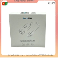Bộ chuyển đổi USB to Lan 2.0 có chipset dài 20cm JASOZ T-F108 - màu trắng - chính hãng - full vat
