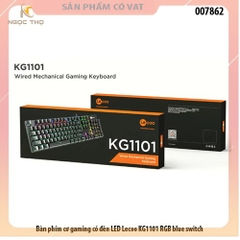 Bàn phím cơ gaming có đèn LED Lecoo KG1101 RGB blue switch - hàng chính hãng - full vat