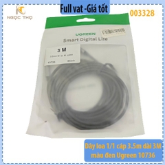 Dây loa 1/1 cáp 3.5m dài 3M màu đen Ugreen 10736 - hàng chính hãng - full vat
