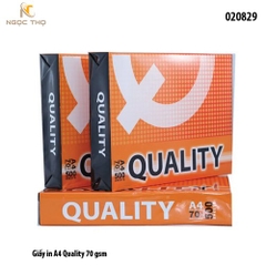 Thùng giấy in A4 Quality 70gsm – Trắng sáng, láng mịn – 5 ream/thùng (2500 tờ) – Dùng cho máy in/photocopy – Full VAT