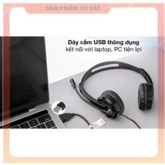 Tai nghe Rapoo H120 màu đen chân USB chính hãng