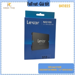Ổ cứng SSD 2.5" SATAIII LEXAR 512GB_ LNQ100X512G-RNNNG - hàng chính hãng - full vat