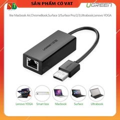 Cáp USB to Lan 2.0 cho Macbook, pc, laptop hỗ trợ Ethernet 10/100 Mbps chính hãng Ugreen 20254